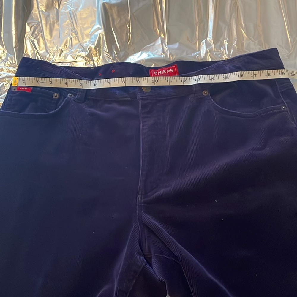 Chaps Size 16 Purple Light weight Corduroy Pants with Flare Leg - Picture 5 of 11